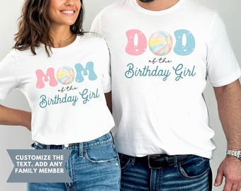 Family Matching Summer Shirts for Pool Party, Birthday Girl Beach Ball Outfit, Fun Birthday Party Tees for Kids custom shirt, Personalized
