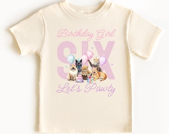 Cat Kitty girls birthday shirt, cat party, cat birthday, girl birthday shirt, girl birthday party, cat theme, girl birthday, kitty shirt