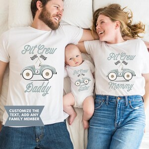 Race Car 3rd Birthday Shirt, I am Three Shirt, 3rd Birthday Outfit, Personalized Matching Family Birthday Shirts, Racing 3rd Birthday image 4