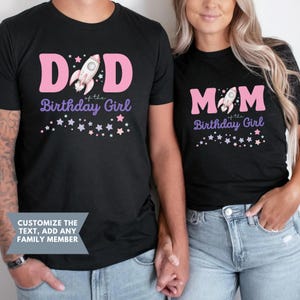 Two The Moon 2nd Birthday Matching Family Shirts, Outer Space Second Birthday Shirt, Mommy and Me T-shirts, Moon Birthday, Rocket Birthday