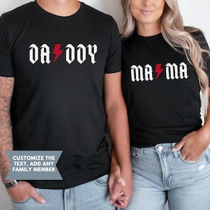 Rock and Roll Mommy and Me Birthday Shirts, 1st Birthday Rockin&#39; One Shirt, Rock n Roll Birthday, Rock Star Birthday Outfit, Matching Family