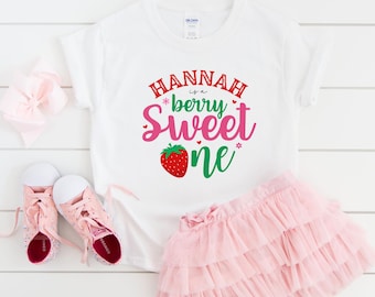 Berry First Birthday Family Shirts Strawberry 1st Birthday Outfit Strawberry Birthday Mommy and Me Shirts Berry Matching Family Tees