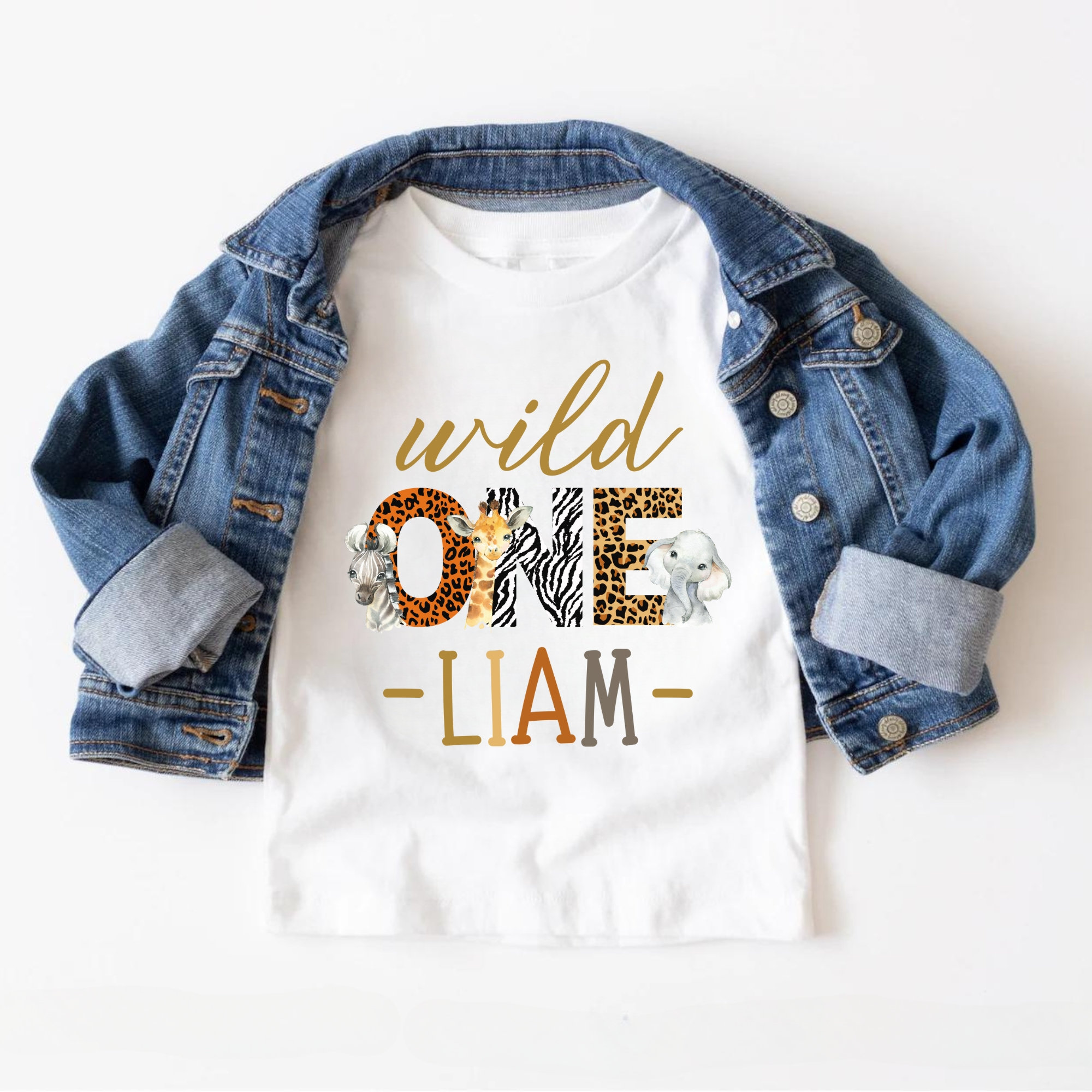 Wild One Safari Animals Zoo 1st First Birthday Shirt, Wild One Shirt ...