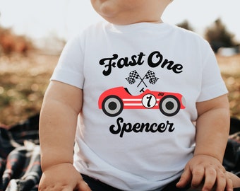 Personalized Race Car 1st Birthday Shirt, 1st Birthday Outfit