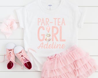 Tea Party Birthday shirts, Par-Tea Girl Birthday Tee, Family Matching Shirts Personalized, Tea Cup Party, Mom Dad Sister Brother Shirts