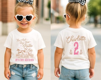 Ce n'est pas mon premier rodéo, c'est ma deuxième chemise d'anniversaire, chemise d'anniversaire de cow-boy fille, ma deuxième chemise d'anniversaire de rodéo, chemise d'anniversaire Western