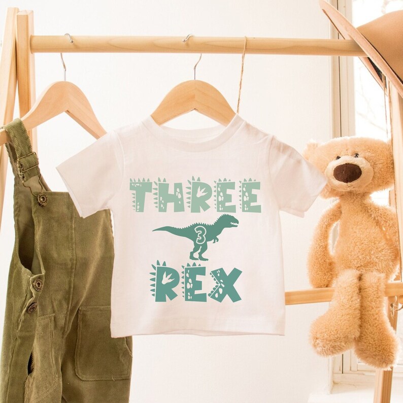 Three Rex Matching Family Birthday Shirts, Matching Family Dinosaur Shirts, Birthday, 3rd Birthday Shirt, Mama Daddy Saurus image 4