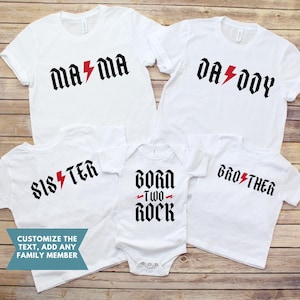 Rock n Roll Birthday Family Shirts, Personalized Rocking Birthday Shirt, Rockstar 1st Birthday, Around the World Tour Birthday