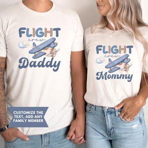 Airplane birthday family shirts, Airplane first birthday party, Custom names family birthday, Birthday boy shirt, Flight crew first birthday