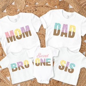 Family Ice Cream Birthday Shirts, Mom Dad Bro Sis Family Ice Cream Birthday Shirts, Matching Ice Cream Birthday Shirts, Girls Birthday Shirt