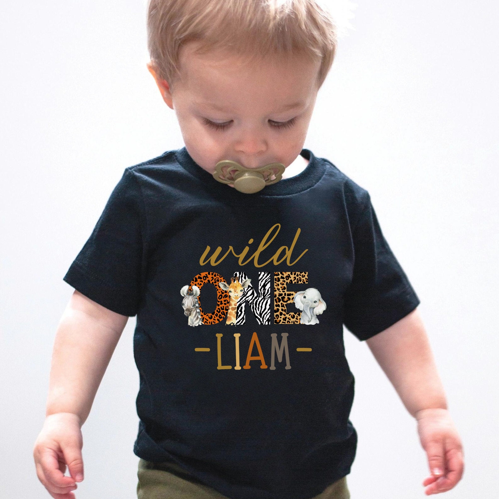 Wild One Safari Animals Zoo 1st First Birthday Shirt, Wild One Shirt ...