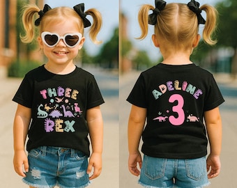 Three rex shirt, Three rex, Three rex girl, girl dinosaur birthday, three rex birthday, dinosaur birthday shirt, cute three rex party shirt
