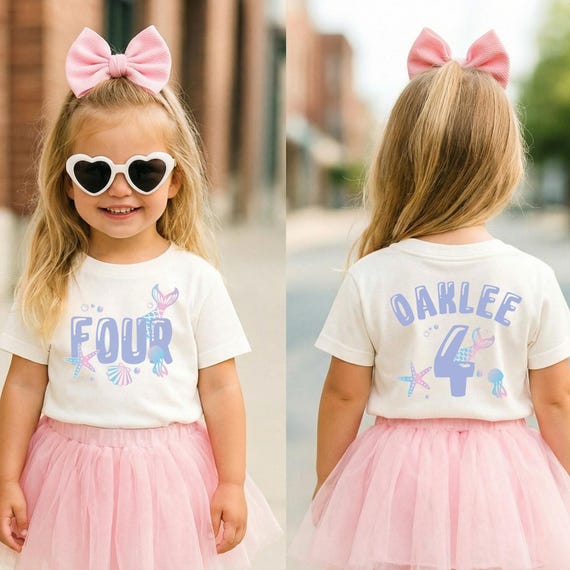 Mermaid Birthday Shirt, Mermaid Shirt, Matching Family Birthday Shirts, Birthday Girl Matching Shirts, Under The Sea Shirts, 4th birthday