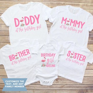Personalized First Birthday Flamingo Shirt, Flamingo Family Matching Shirts, 1st Flamingo Birthday Outfit,  Flamingo Birthday Outfit Family