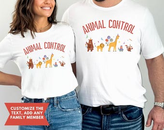Personalized animal control Birthday Shirt, Zoo Animals Birthday, Party Animal Shirt, Matching Family Wild Safari Party Animals Birthday
