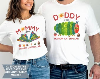 Hungry Caterpillar First Birthday Shirts, Family Matching One Hungry Caterpillar Birthday shirt, First Birthday Shirt caterpillar family
