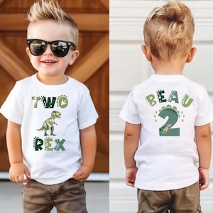 Two Rex Matching Family Birthday Shirts, 2 Rex birthday shirt, Boy Dinosaur Birthday, Dinosaur Birthday Boy Outfit, two rex Shirt