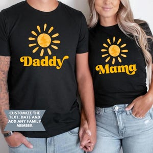 T-shirts soleil fête du premier anniversaire, T-shirts maman et moi, T-shirts famille assortis, T-shirts famille assortis, Premier voyage autour du soleil image 2