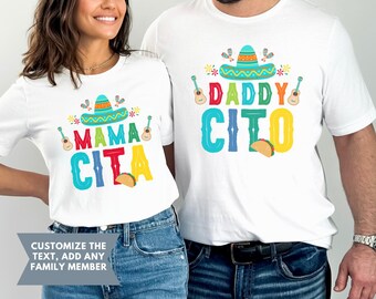 Three-esta Birthday Shirt, Personalized Fiesta Birthday Shirt, 3rd Birthday Outfit, Threeesta Mexican Birthday Party, Matching Family Fiesta
