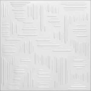 May include: White textured background with a repeating pattern of vertical and horizontal lines.