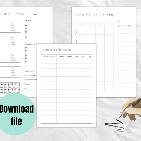 Gastric Sleeve Food Journal Etsy