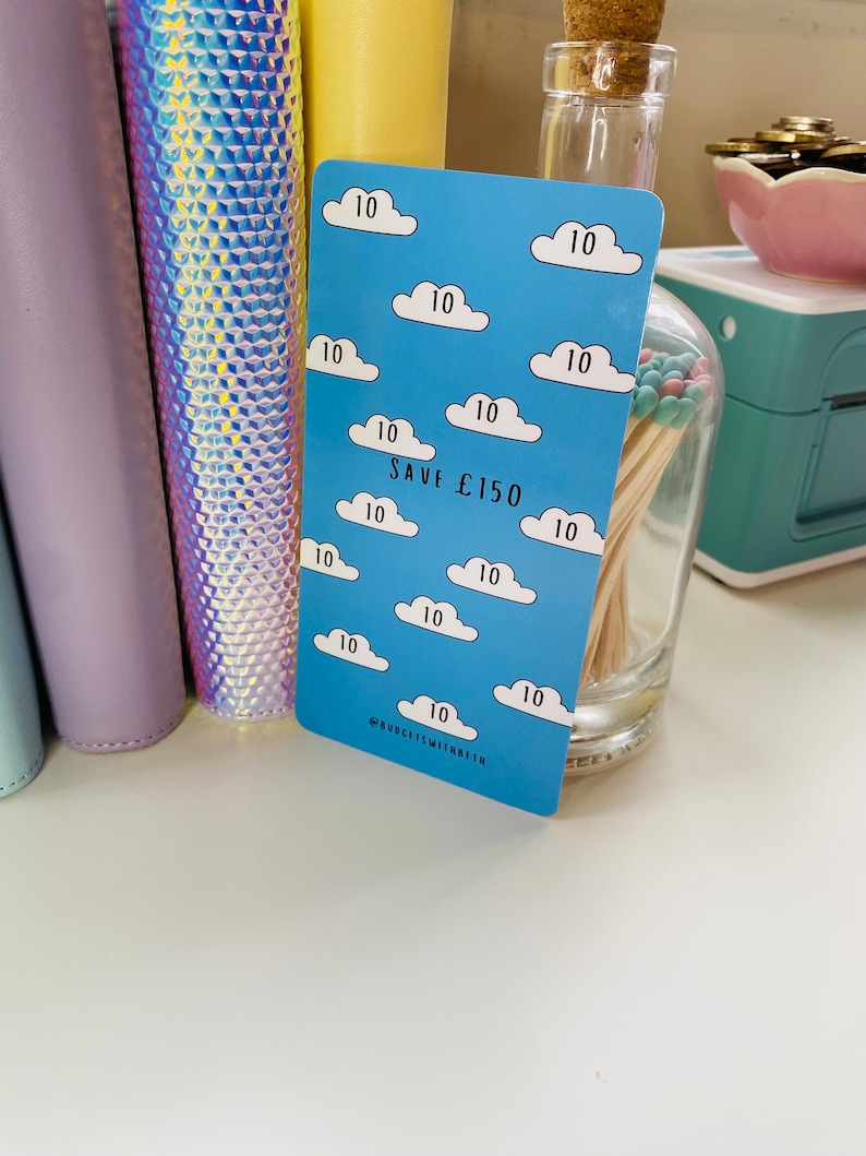 Laminated Savings Challenge Tracker – Cash Stuffing Wallet Insert image 6