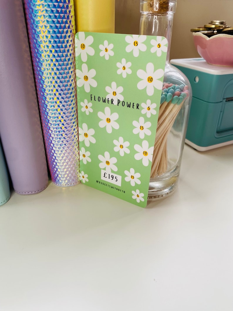 Laminated Savings Challenge Tracker – Cash Stuffing Wallet Insert image 7