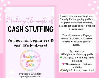 Cash Stuffing Beginner's Guide | UK Budget Planner (PDF Download)