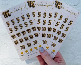 1K Saver Challenge – Laminated Cash Envelope Tracker