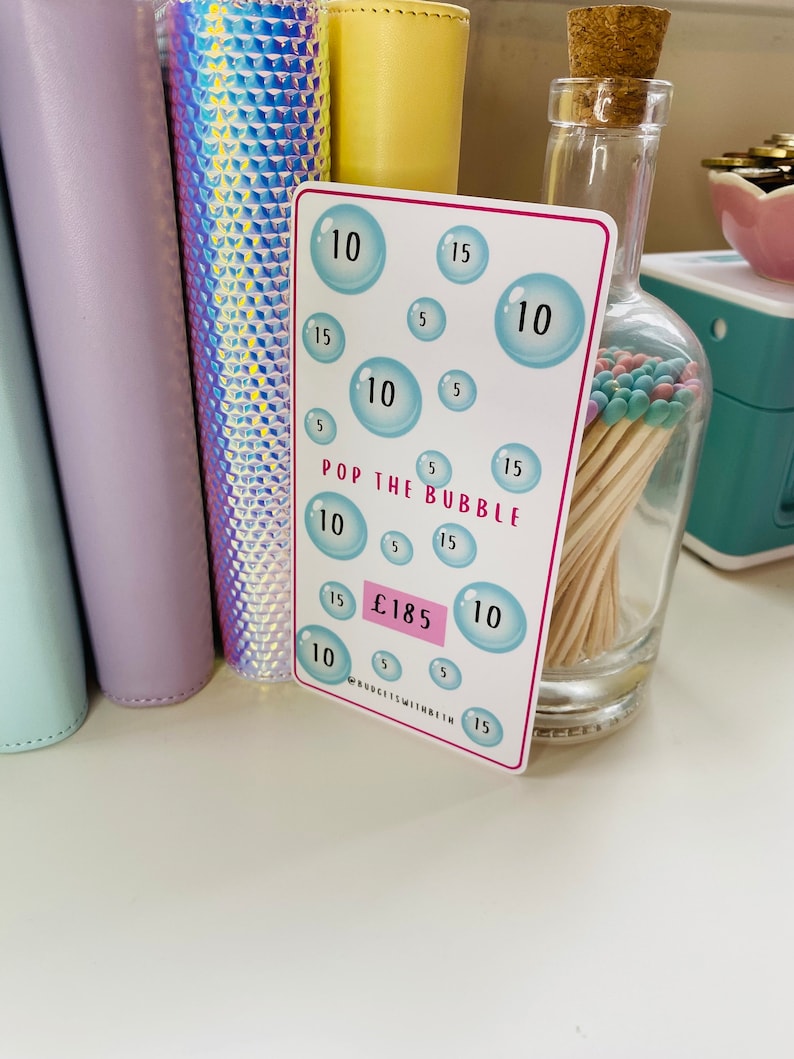 Laminated Savings Challenge Tracker – Cash Stuffing Wallet Insert image 4