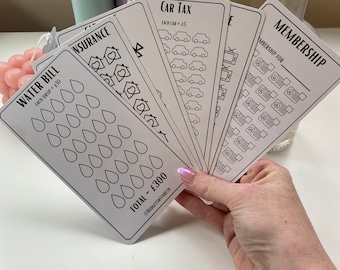 Laminated Bills Tracker | Cash Envelope Savings Challenge