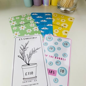 Laminated Savings Challenge Tracker – Cash Stuffing Wallet Insert image 2