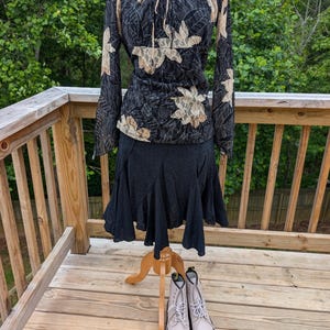 Y2K Babydoll Fairycore Top Hippie Vintage INC Bell Sleeve Floral Print