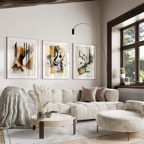 10-piece Mid-century Modern Art Bundle, Music Motif Posters