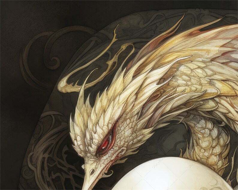 Fantasy Dragons Digital Paper, Dragon Journal, Printable Scrapbook