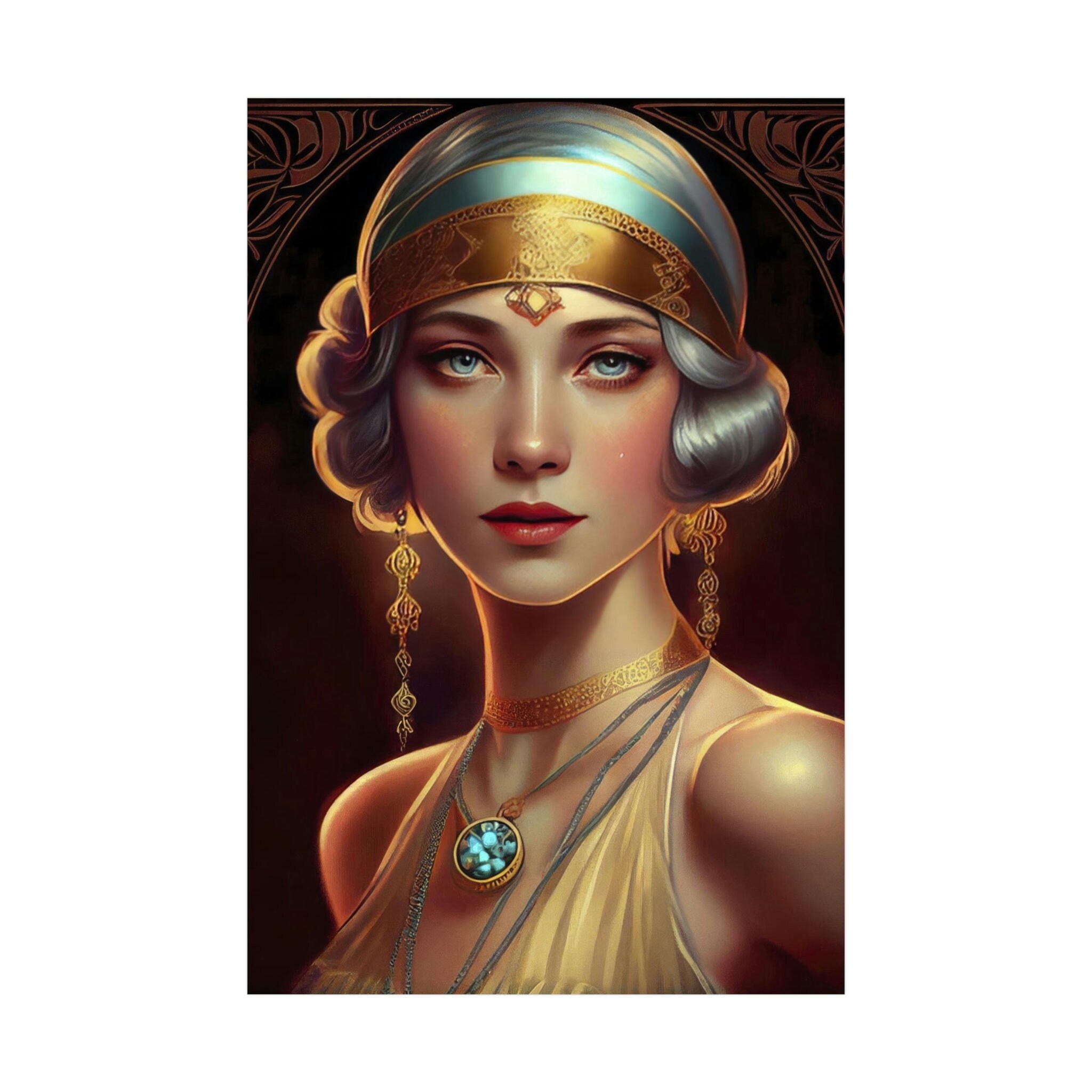Flapper Girl Art Deco Poster Portrait Wall Art Print Great Gatsby 1920s ...