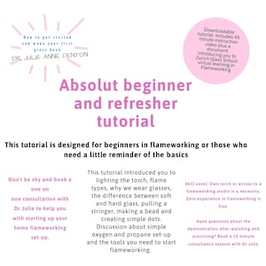 Lampwork Video Tutorial Absolute beginner and refresher to lampworking