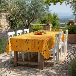 Tischdecke rechteckig Länge: 150x 200/240 / 300 / 350 cm Oliven Provence gelb pflegeleicht