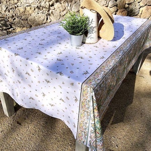 Garten Tischdecke 160x200cm Baumwolle Paisley Blumen Terrasse Balkon Esszimmer