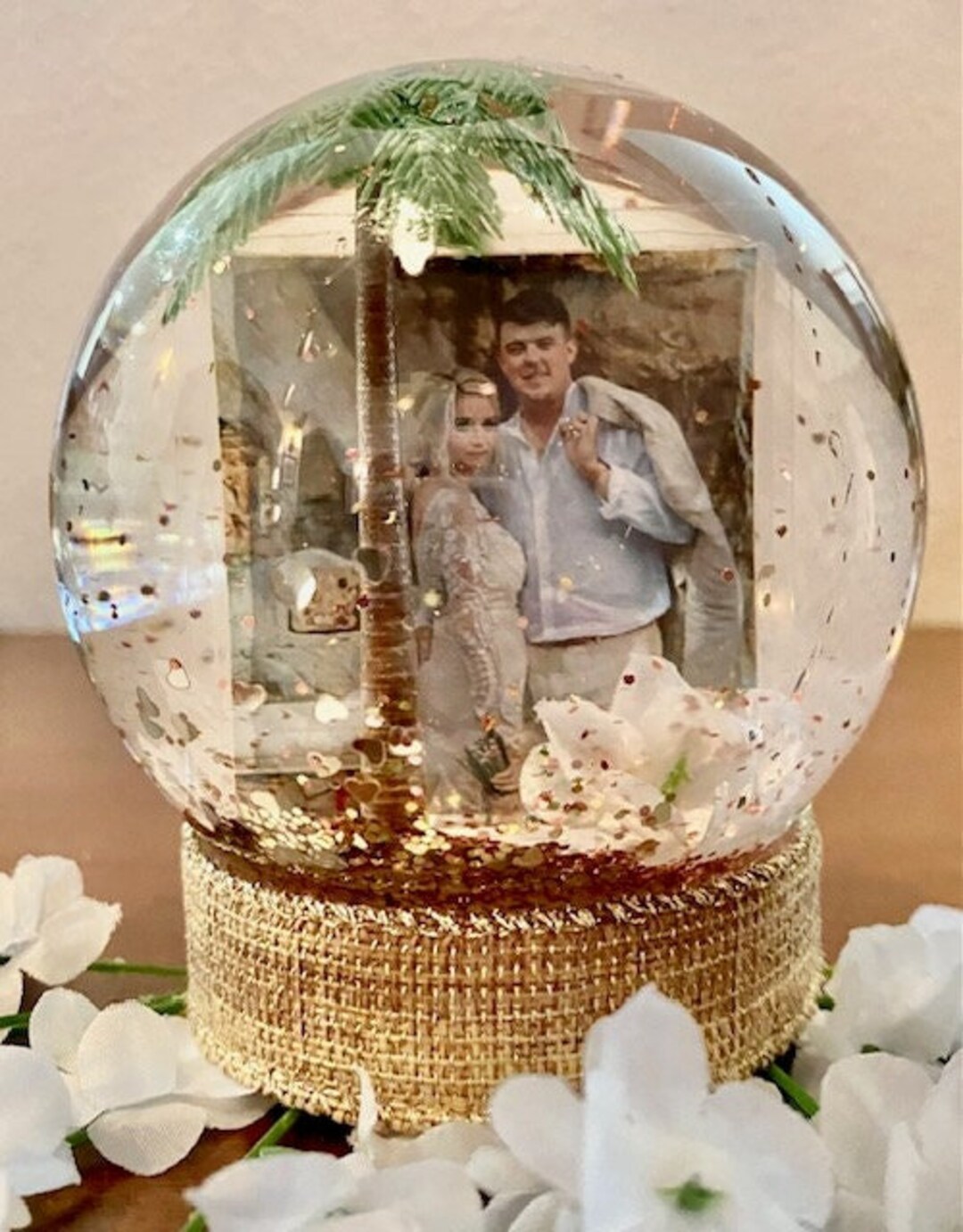 Personalized Tropical Snow Globe Etsy