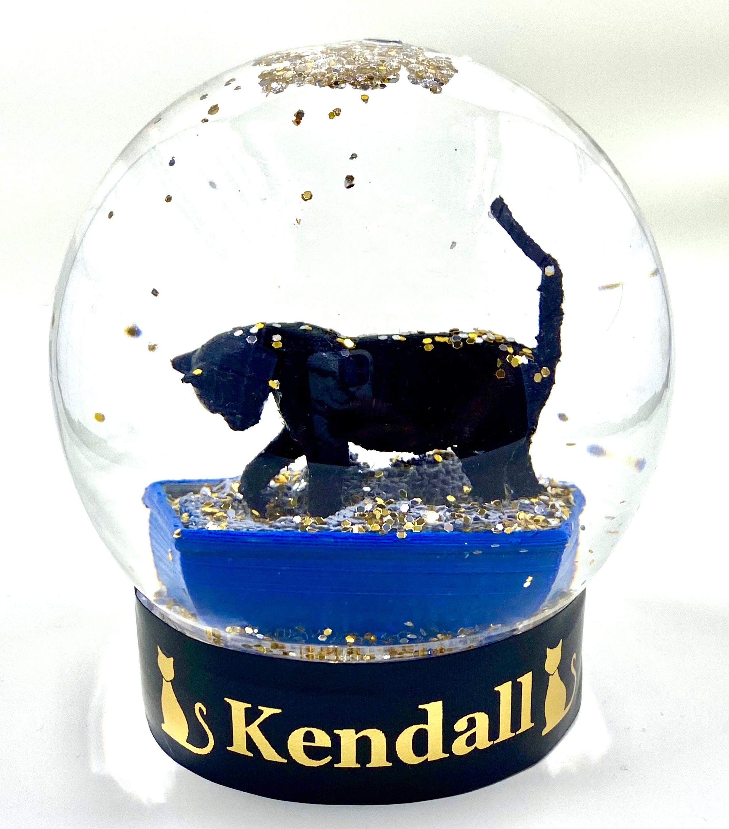 Personalized Kitty Litter Snow Globe Etsy