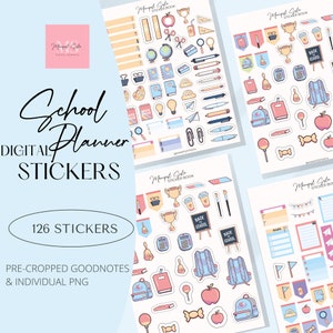 School Planner Digital Planner Stickers | GoodNotes Stickers | College Planner Digital Stickers | Study Stickers Goodnotes | Goodnotes
