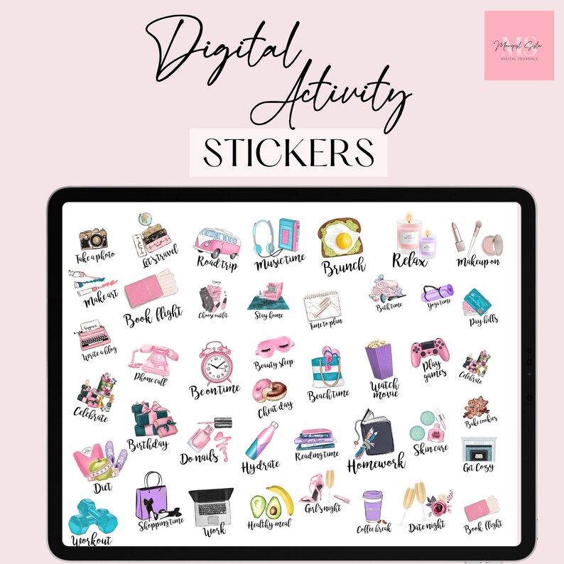 Digital Planner Activity Stickers | Self Care Stickers | Digital iPad ...