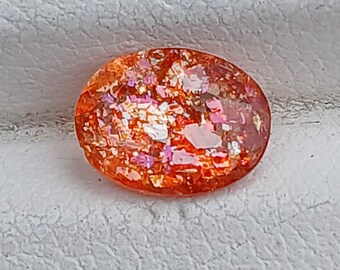 Pietra Solare Naturale Coriandoli – 3.9-9 Ct – Rosso/arancio – Qualità AAA+ Lucidata