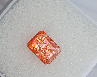 Konfetti Sonnenstein: Natürlicher Regenbogen Flocken Edelstein (7.80x5.80 mm, 1.20 Ct)