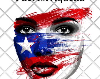 Puerto Rican Flag Digital Image: T-Shirt, Tumbler & Tote Bag Design (Instant Download PNG)