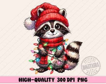 Cute Christmas Racoon, Christmas Png, Christmas Png Design, Christmas Png, Racoon Design, Christmas Png,Christmas Png Sublimation,Racoon Png