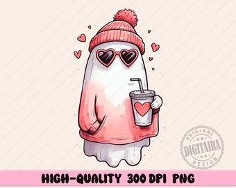 Söt spöke som dricker kaffe png, spöke-iskaffe png, Halloween-spöke png, spöke png, läskig png, iskaffe halloween png, läskig png