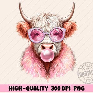 Highland Cow png, Valentine Coquette Png, Valentine&#39;s Day, Retro Valentine Png, Valentine Heart Png, Love Png, Sublimation Designs