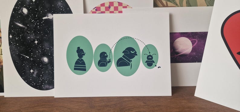 In Space We Trust Print: Modern Minimalist Emblem (A4 or 5x7) image 8